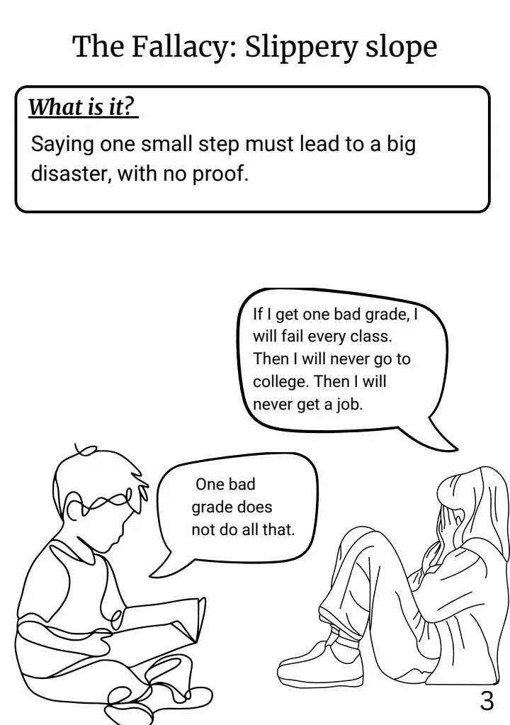 الصفحة 3: The fallacy: slippery slope